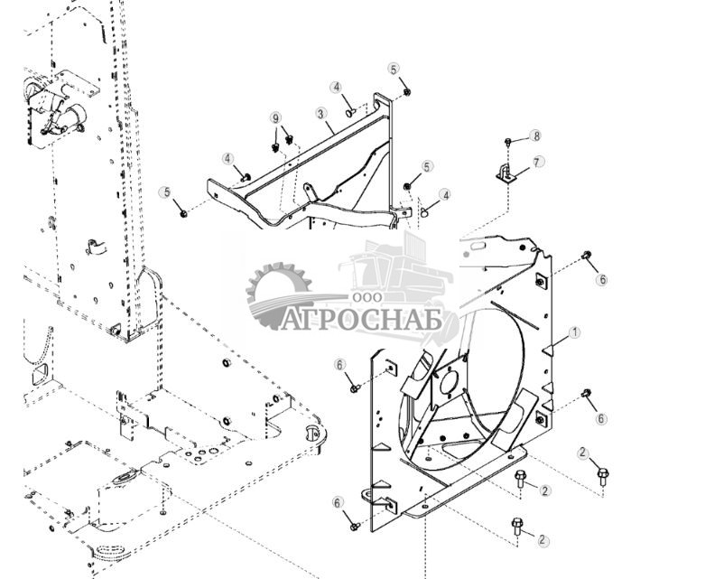 Рама вспомогательной системы двигателя с предварительным очистителем - ST719580 87.jpg